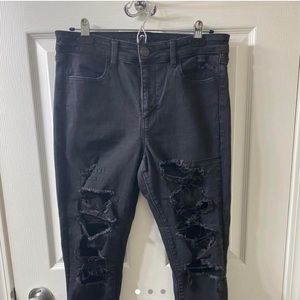 American Eagle High Waisted Ripped Jeans